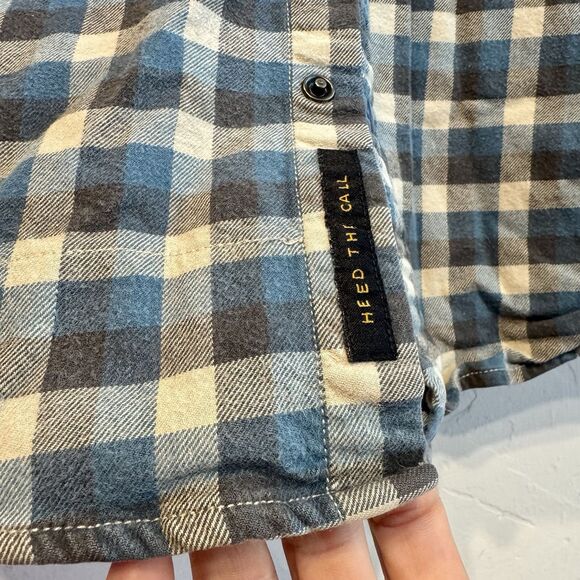 Howler Bros Heavy Flannel Shirt Plaid Stockman Metal Snaps Western Size S READ - Picture 4 of 12